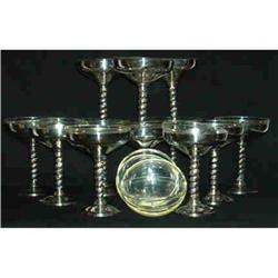 Shrimp Servers. 12. Silver Plate with liners. #942503