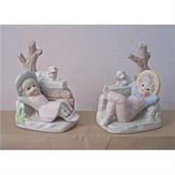  Set of  Porcelain Boy/Girl Figurines #942629
