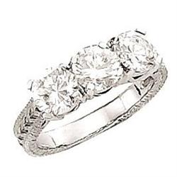 3 carat G SI1 three stone diamond anniversary #942665