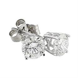 2.5 carat DIAMOND stud earring round white gold #942693