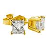Image 1 : 2 carat princess cut DIAMOND stud earrings #942695