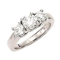 3.5 carat G VS1 three stone diamond ring #942716