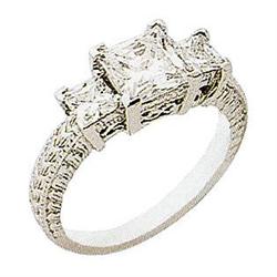 4.01 ct G SI1 princess cut diamond engagement #942720