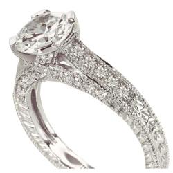 2 carat G VS1 diamond ring PLATINUM engagement  #942731
