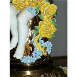 Cherub Putti Lamp Garland Wreath #942736