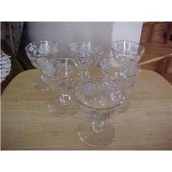Sherberts; set of 6, gold rims, embossed with #942769