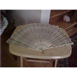 Fan, Victoriain French, org. box., signed #942782