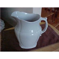 Iron Stone embossed milk pitcher,signed #942795
