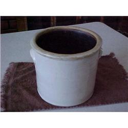 crock, 1 Gal, white glaze applied Ears(handles) #942804