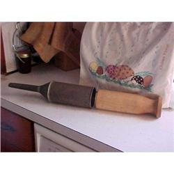 Sausage Stuffer, tole (tin) Wooden pusher #942813