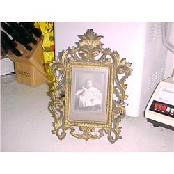 Picture Frame, Vic.cast iron, gold  #942816