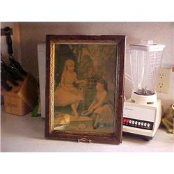 2 Victorian girls dressed in party clothes #942826