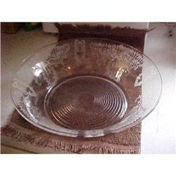 cambridge fruit bowl, signed , floral design #942830