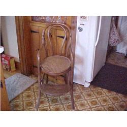 Bentwood Youth Chair;  Oak, cane seat #942841