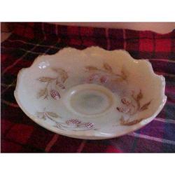 Fenton Custard Opalescent fluted bowl #942849