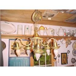 Chandelier, Electric, 5 Lite;Brass #942861