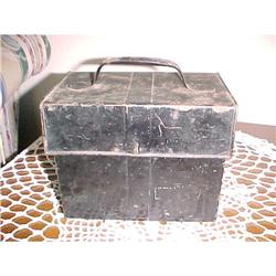 Lunch Box Tin; Painted Black; #942865