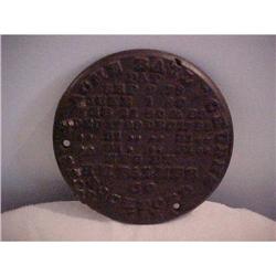 Iron Machine or Boiler Plaque,Boss& Aacme #942890