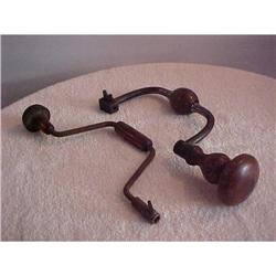 Bit Stocks (2) Wooden Handles, signed #942891