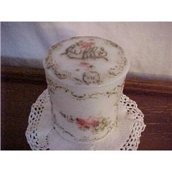 Milk Glass Powder Puff Jar #942906