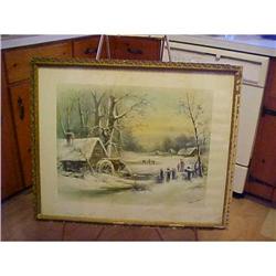 Print, signed Chandler in good color ,winter #942915