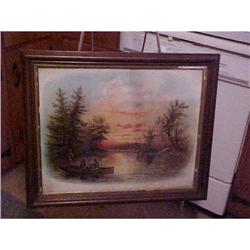 Litho, Pastel in a 19.5 X 23.5 walnut shadow #942923