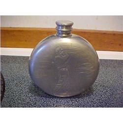 Flask,embossed with golfer,Eng.Pewter #942937