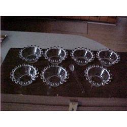 Candlewick Salts, Set of 7;  Salt spoon #942956