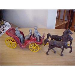 Toy ,Cast Iron Carriage,Pr.horses & 2 ladies #942985