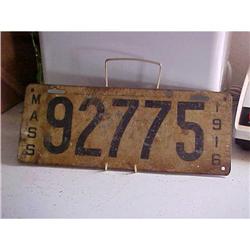 License Plate, Massachusetts (c)1916 #943029