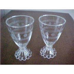 Candlewick Fruit Juice Glasses,Etched,Pr. #943085