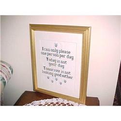 Sampler, Framed; 13.25 X 16.25 x 1.5deep #943089