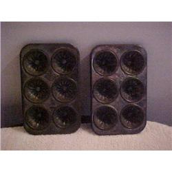 Tin Molds, 6 Muffin Trays #943127