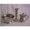 Image 1 : Pewter, 3 Pcs.;;1 Bowl, 1 Vase,1 Creamer #943148