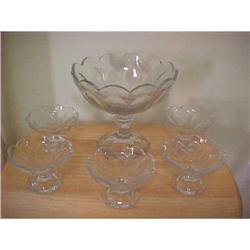 Heisey -6 Pc. fruit set,signed,lrg.9" #943167
