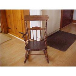 Rocker, Child's Oak, signed on bottom #943169