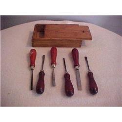 Wood Carving Set o f (6) in original box #943202