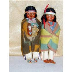 2 Skookum Native American Indian Vintage Dolls #943213