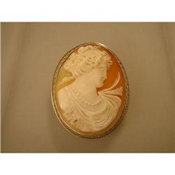 Brooch  Cameo  Gold 14ct. white gold circa #951240