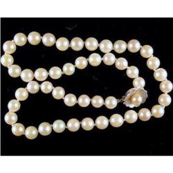 ANTIQUE Necklace Cultured PEARLS 7.0MM #951425