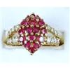 Image 1 : 14K  Gold Ring RUBYS w  DIAMONDS  #951444