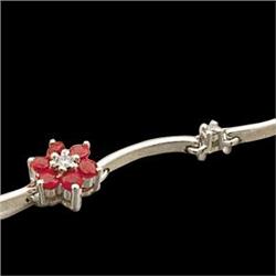 WHITE GOLD  RUBY AND DIAMOND BRACELET  #951451