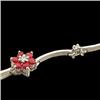 Image 1 : WHITE GOLD  RUBY AND DIAMOND BRACELET  #951451