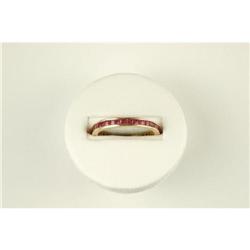 ANTIQUE 14k RUBY ETERNITY BAND WEDDING BAND #951455