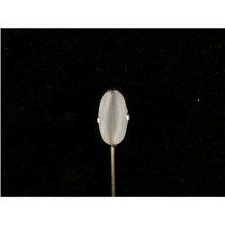  EDWARDIAN PLATINUM STICKPIN w MOONSTONE #951464