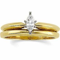  14k MARQUISE DIAMOND ENGAGEMENT RING #951473