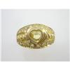 18K GOLD  RING  YELLOW SAPPHIRE  w DIAMONDS #951476