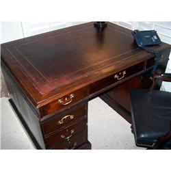 English Mahogany Partners Desk, c1890 #951493