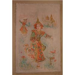 Thai Dancers  lithograph by Edna HIbel #951503