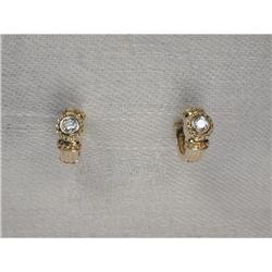 Estate 14K YG Gold .50 Carat Diamond Earrings #951724